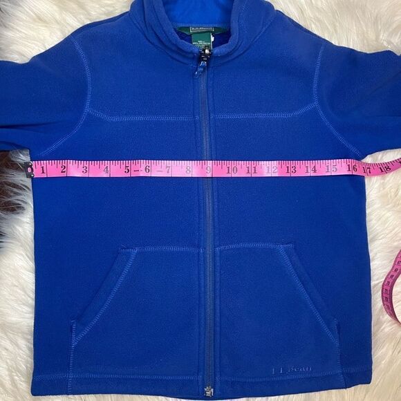 L.L Bean royal blue fleece zip up sz L 6x/7 - Picture 5 of 6